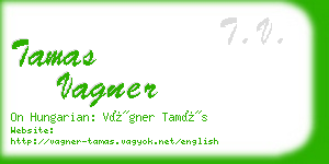 tamas vagner business card